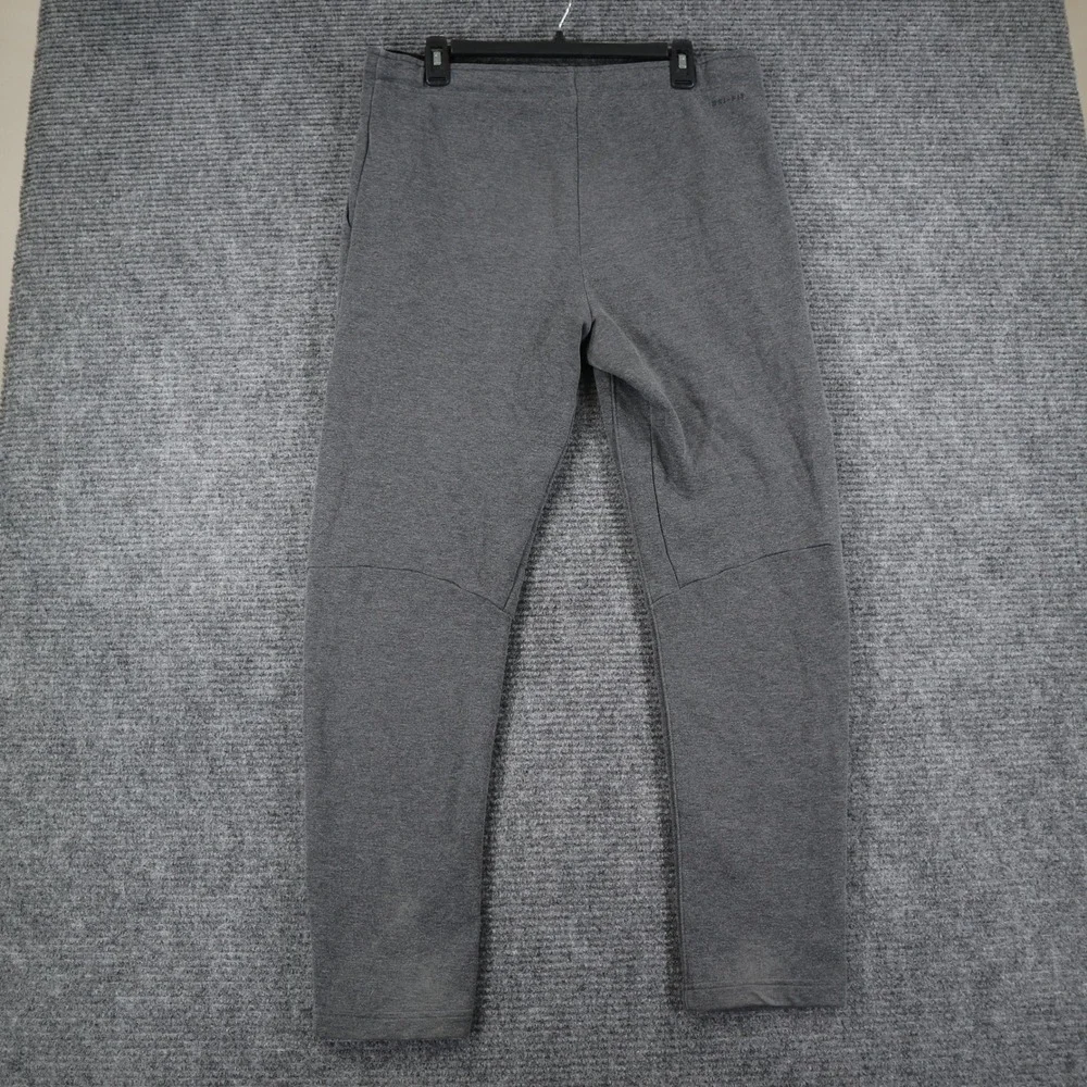 Nike Dri-FIT Training Pants Mens M Grey Heathered Tapered Leg Gym Workout